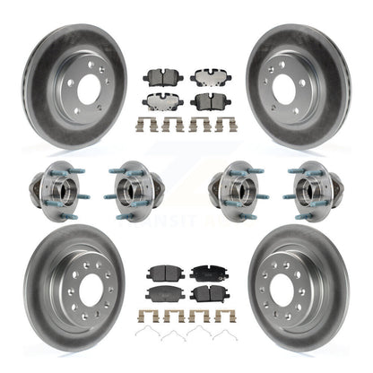 Hub Bearing Coat Brake Rotor Pad Front Rear Kit (10Pc) For Chevrolet Equinox GMC