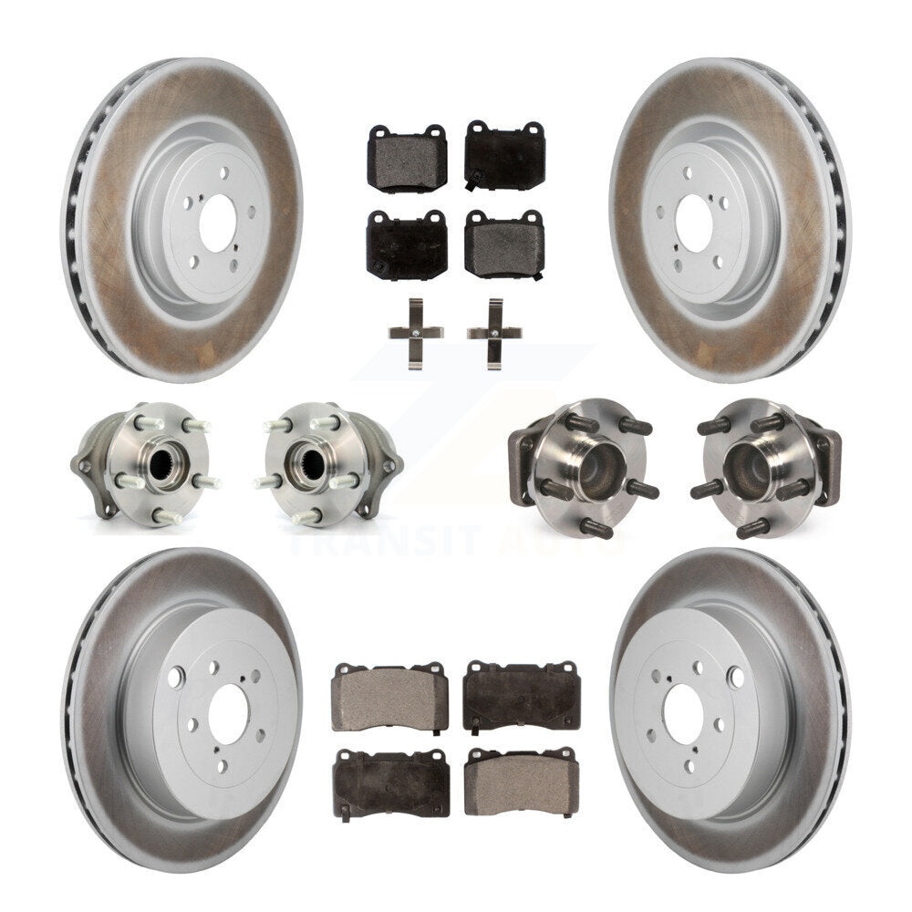 Hub Bearing Coat Brake Rotor Pads Front Rear Kit (10Pc) For Subaru BRZ Toyota 86