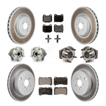 Hub Bearing Coat Brake Rotor Pads Front Rear Kit (10Pc) For Subaru BRZ Toyota 86