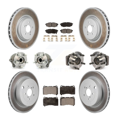 Hub Bearing Coat Brake Rotor Pads Front Rear Kit (10Pc) For 2017 Subaru BRZ Base