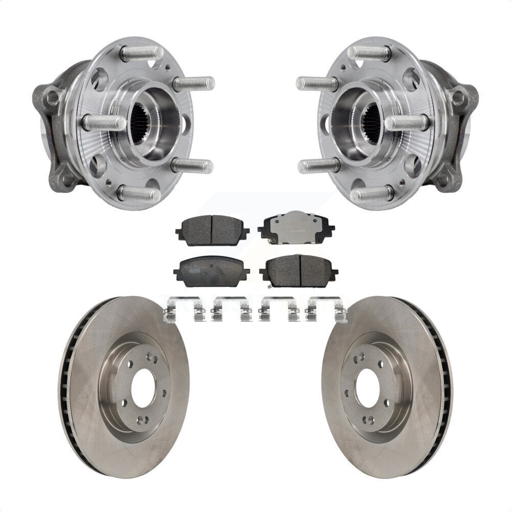 Hub Bearing Disc Brake Rotor Pad Front Kit For Hyundai Santa Fe Kia Sorento Cruz