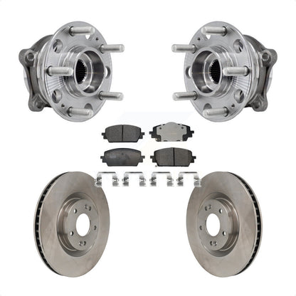 Hub Bearing Disc Brake Rotor Pad Front Kit For Hyundai Santa Fe Kia Sorento Cruz