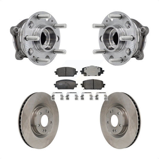 Hub Bearing Disc Brake Rotor Pad Front Kit For Hyundai Santa Fe Kia Sorento Cruz