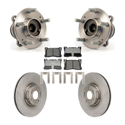 Hub Bearing Assembly Disc Brake Rotor Pads Front Kit For 2012-2016 Hyundai Equus