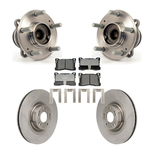 Hub Bearing Assembly Disc Brake Rotor Pads Front Kit For 2012-2016 Hyundai Equus