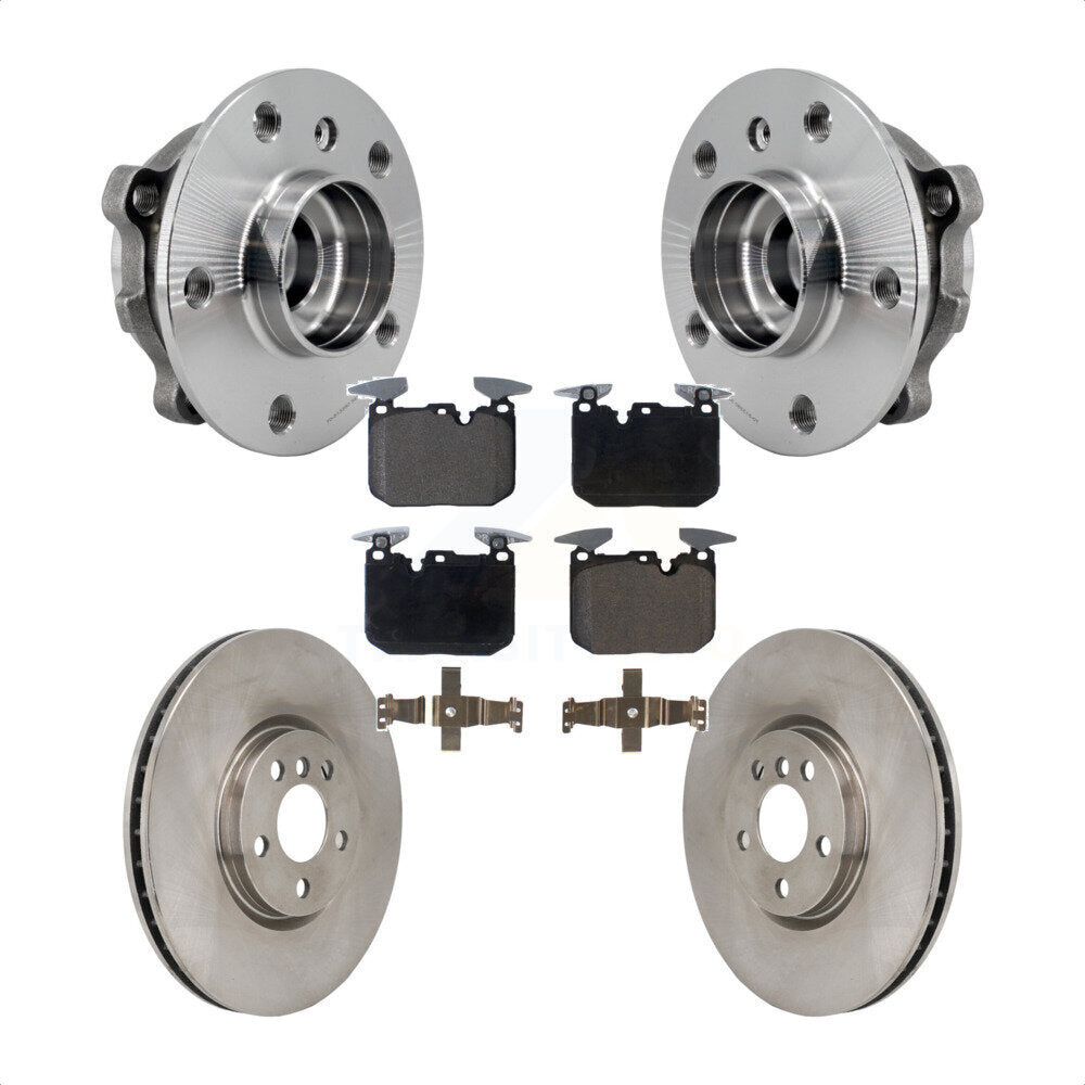 Hub Bearing Brake Rotor & Pads Front Kit For 20-22 Mini Cooper John Works