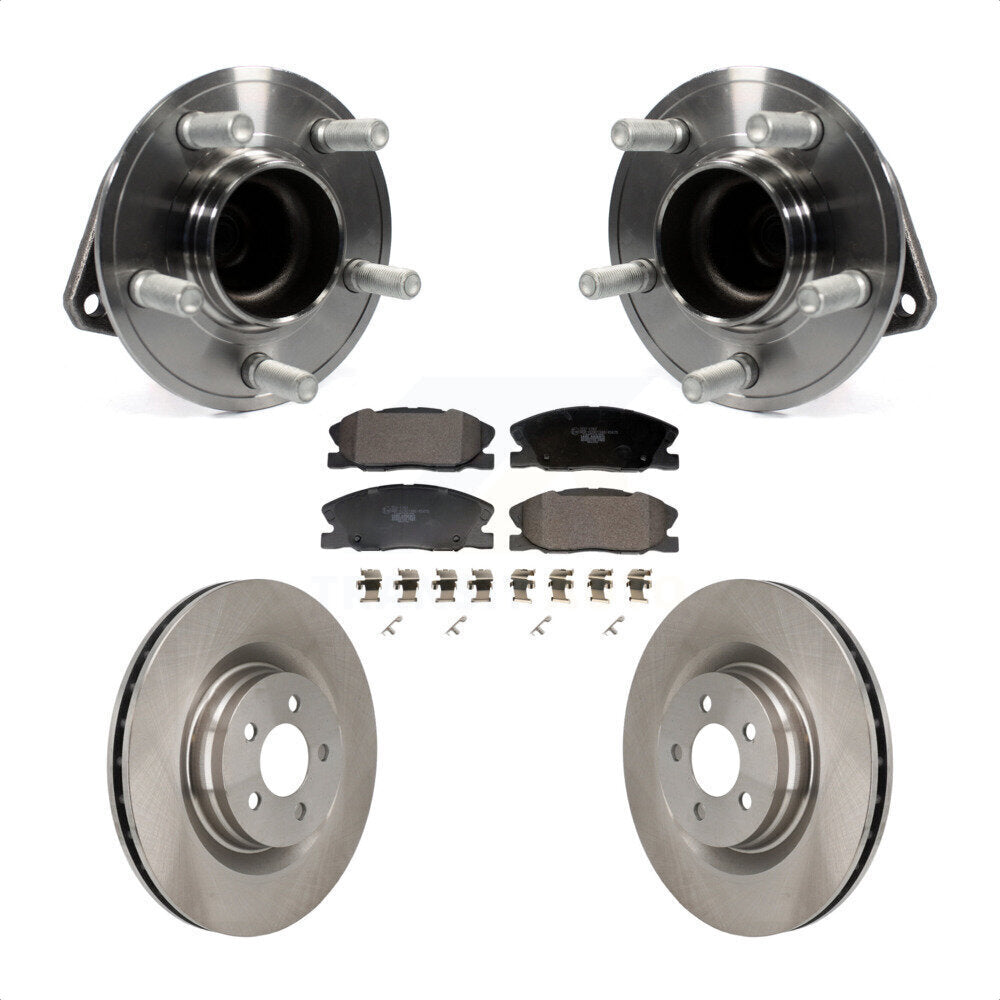 Hub Bearing Assembly Disc Brake Rotors And Pads Front Kit For Dodge Charger