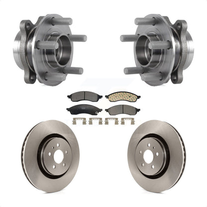 Hub Bearing Assembly Disc Brake Rotors And Pads Front Kit For Lincoln Nautilus