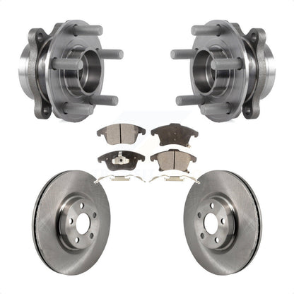 Hub Bearing Assembly Brake Rotor & Pads Front Kit For 2017-2020 Lincoln MKZ 2.0L