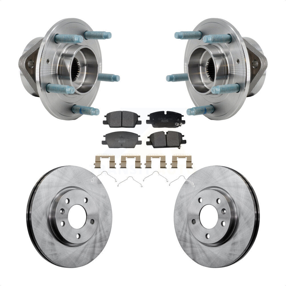 Hub Bearing Assembly Brake Rotor Pad Front Kit For Chevrolet Equinox GMC Terrain
