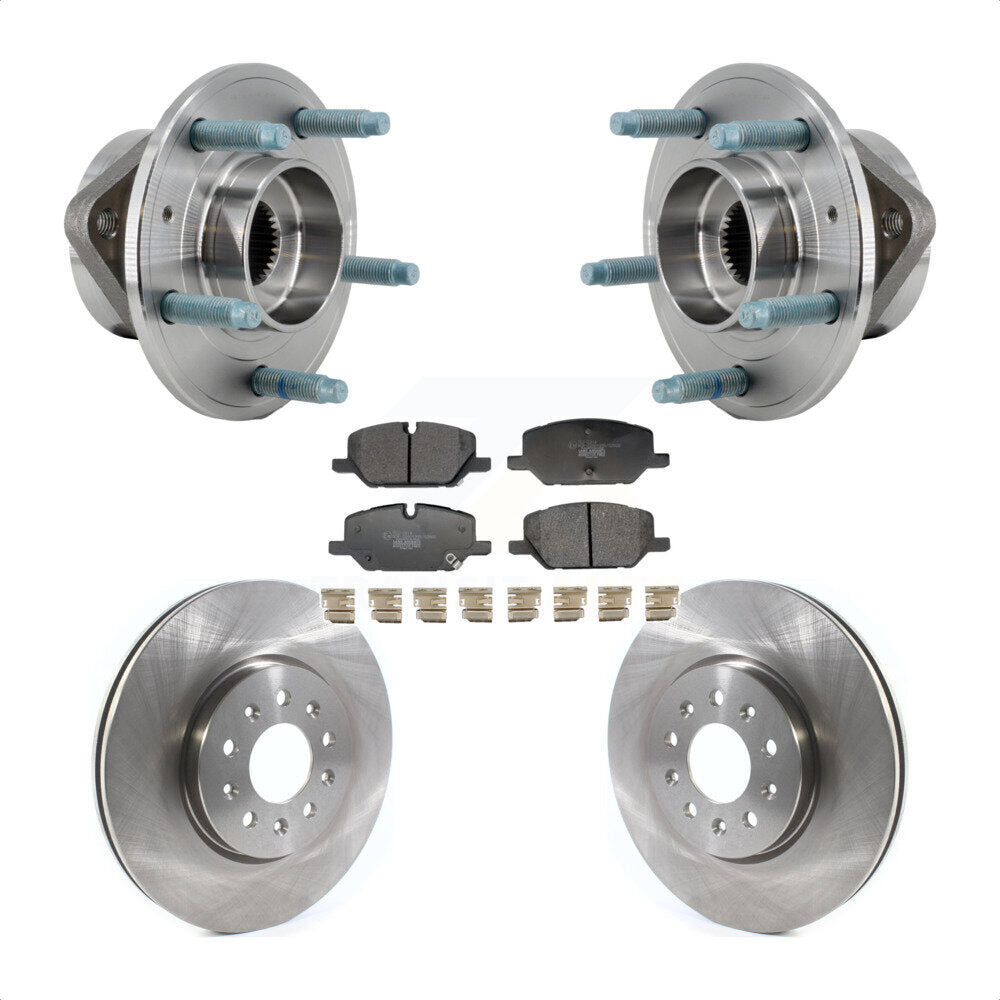 Hub Bearing Assembly Brake Rotor Pad Front Kit For Chevrolet Equinox GMC Terrain