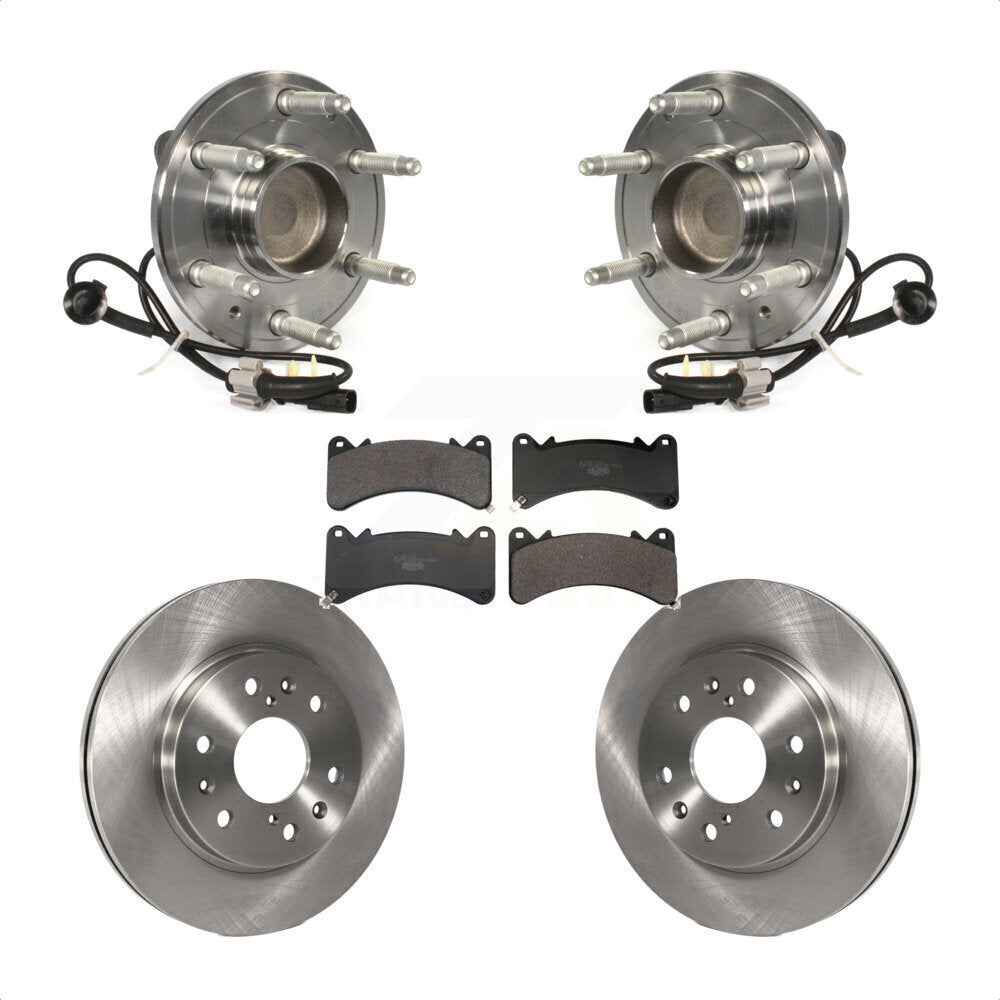 Hub Bearing Brake Rotor Pad Front Kit For GMC Sierra 1500 Chevrolet Silverado XL