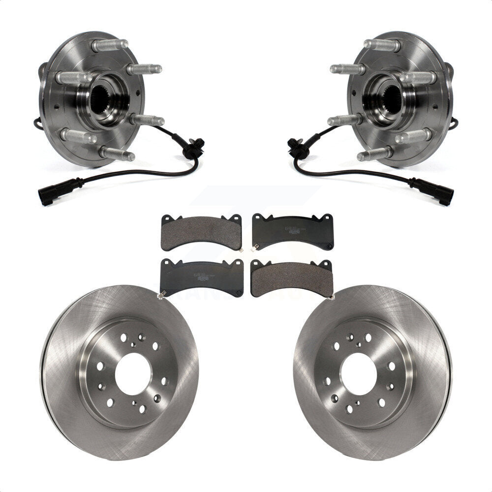 Hub Bearing Brake Rotor Pad Front Kit For GMC Sierra 1500 Chevrolet Silverado XL
