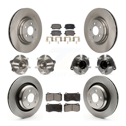 Hub Bearings Disc Brake Rotors And Pads Front Rear Kit (10Pc) For Dodge Charger