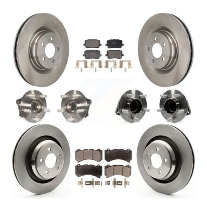 Hub Bearings Disc Brake Rotors And Pads Front Rear Kit (10Pc) For Dodge Charger