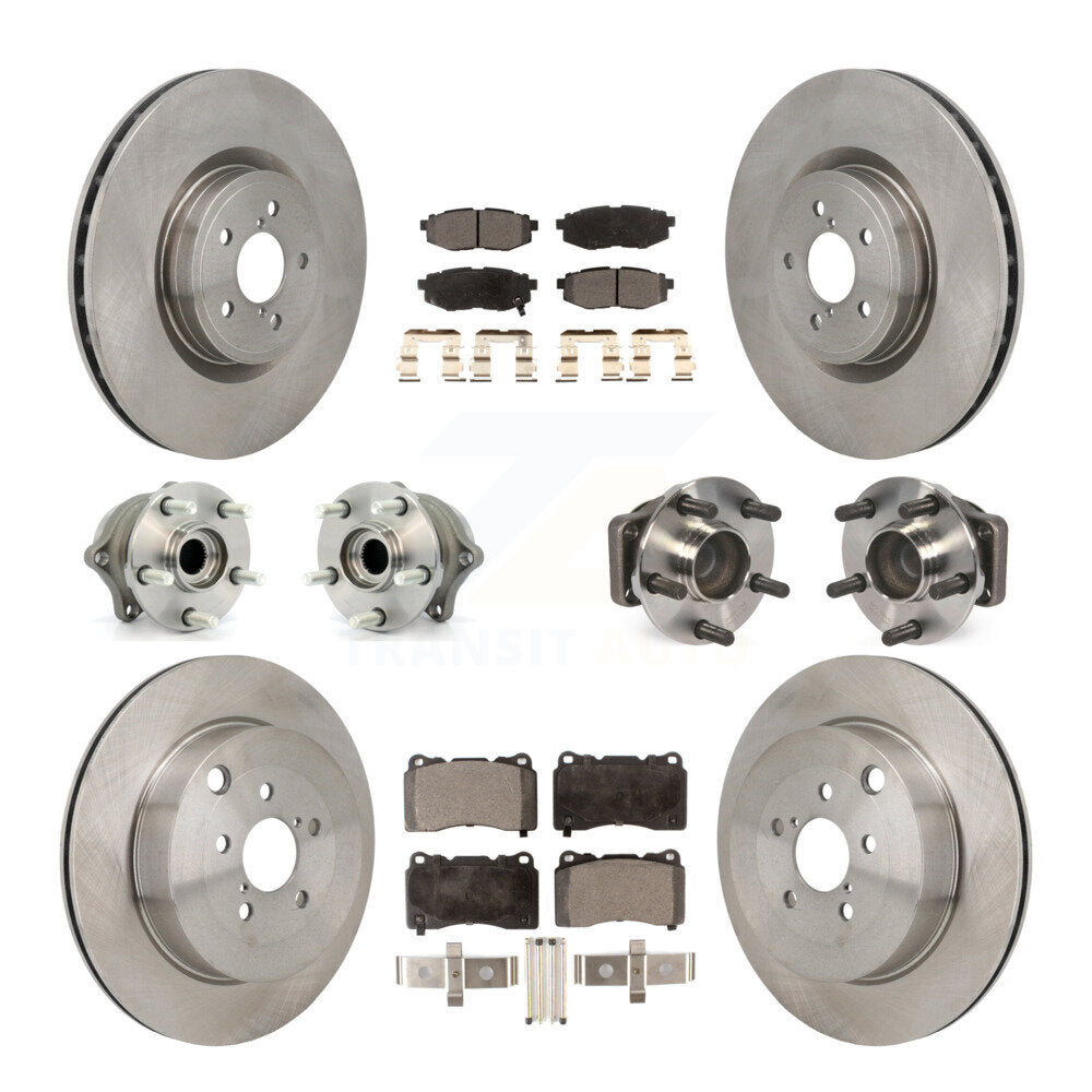 Hub Bearing Disc Brake Rotor Pads Front Rear Kit (10Pc) For 2017 Subaru BRZ Base