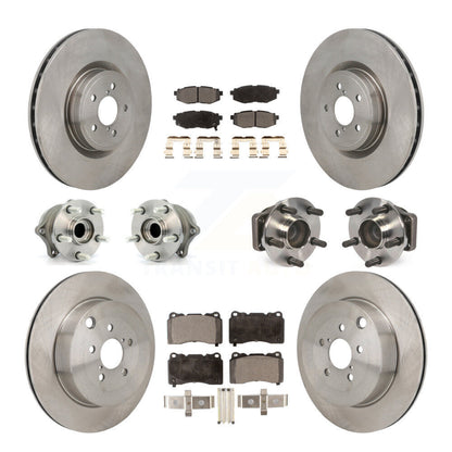 Hub Bearing Disc Brake Rotor Pads Front Rear Kit (10Pc) For 2017 Subaru BRZ Base