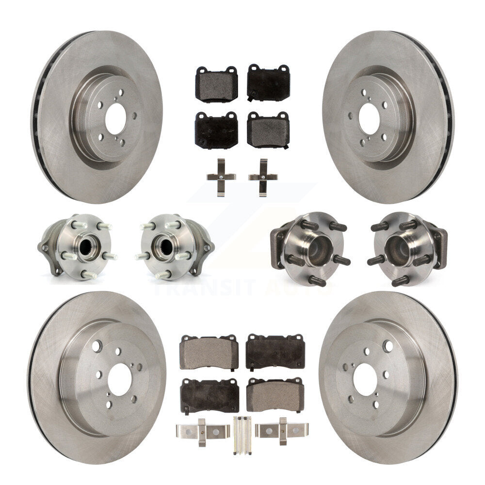 Hub Bearing Disc Brake Rotor Pads Front Rear Kit (10Pc) For Subaru BRZ Toyota 86
