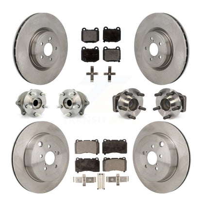 Hub Bearing Disc Brake Rotor Pads Front Rear Kit (10Pc) For Subaru BRZ Toyota 86