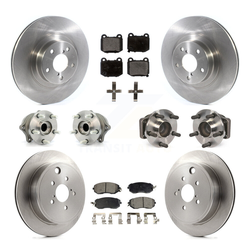 Hub Bearing Brake Rotor Pad Front Rear Kit (10Pc) For Subaru BRZ Limited/Premium