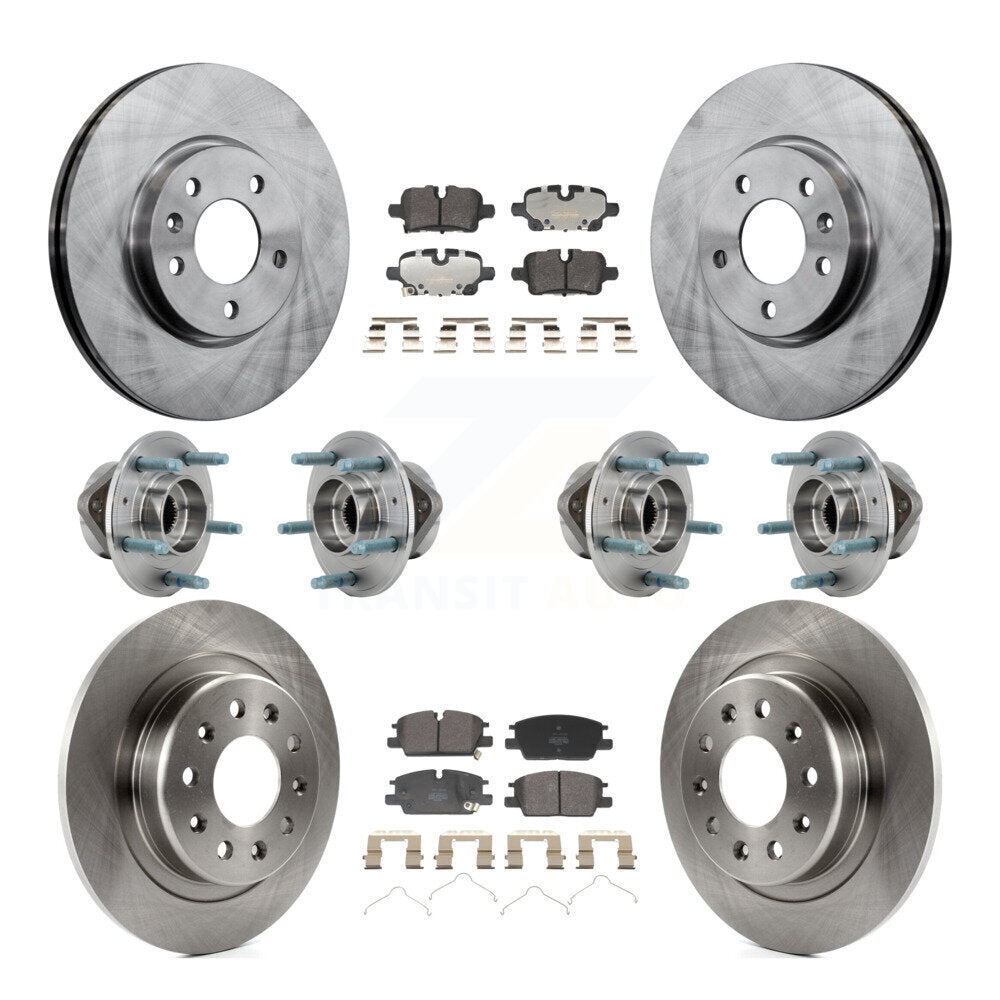 Hub Bearing Brake Rotor Pads Front Rear Kit (10Pc) For Chevrolet Equinox GMC 4WD