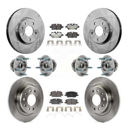 Hub Bearing Brake Rotor Pads Front Rear Kit (10Pc) For Chevrolet Equinox GMC 4WD
