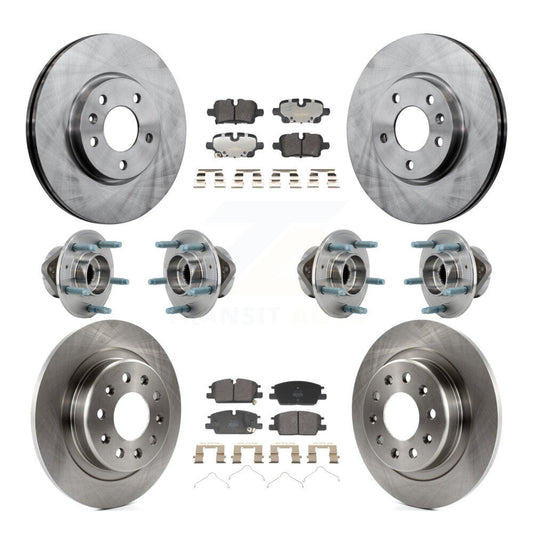Hub Bearing Brake Rotor Pads Front Rear Kit (10Pc) For Chevrolet Equinox GMC 4WD