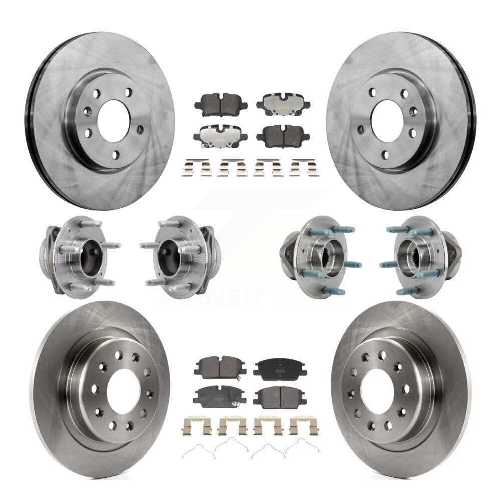 Hub Bearing Brake Rotor Pads Front Rear Kit (10Pc) For Chevrolet Equinox GMC FWD