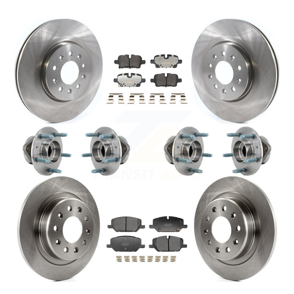 Hub Bearing Brake Rotor Pads Front Rear Kit (10Pc) For Chevrolet Equinox GMC 4WD
