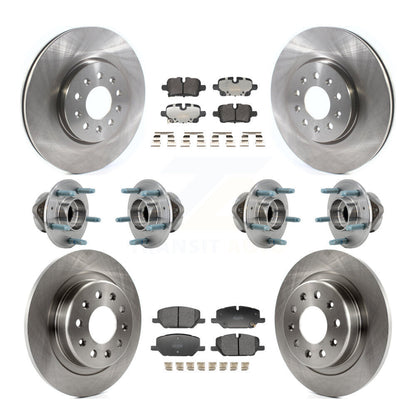 Hub Bearing Brake Rotor Pads Front Rear Kit (10Pc) For Chevrolet Equinox GMC 4WD