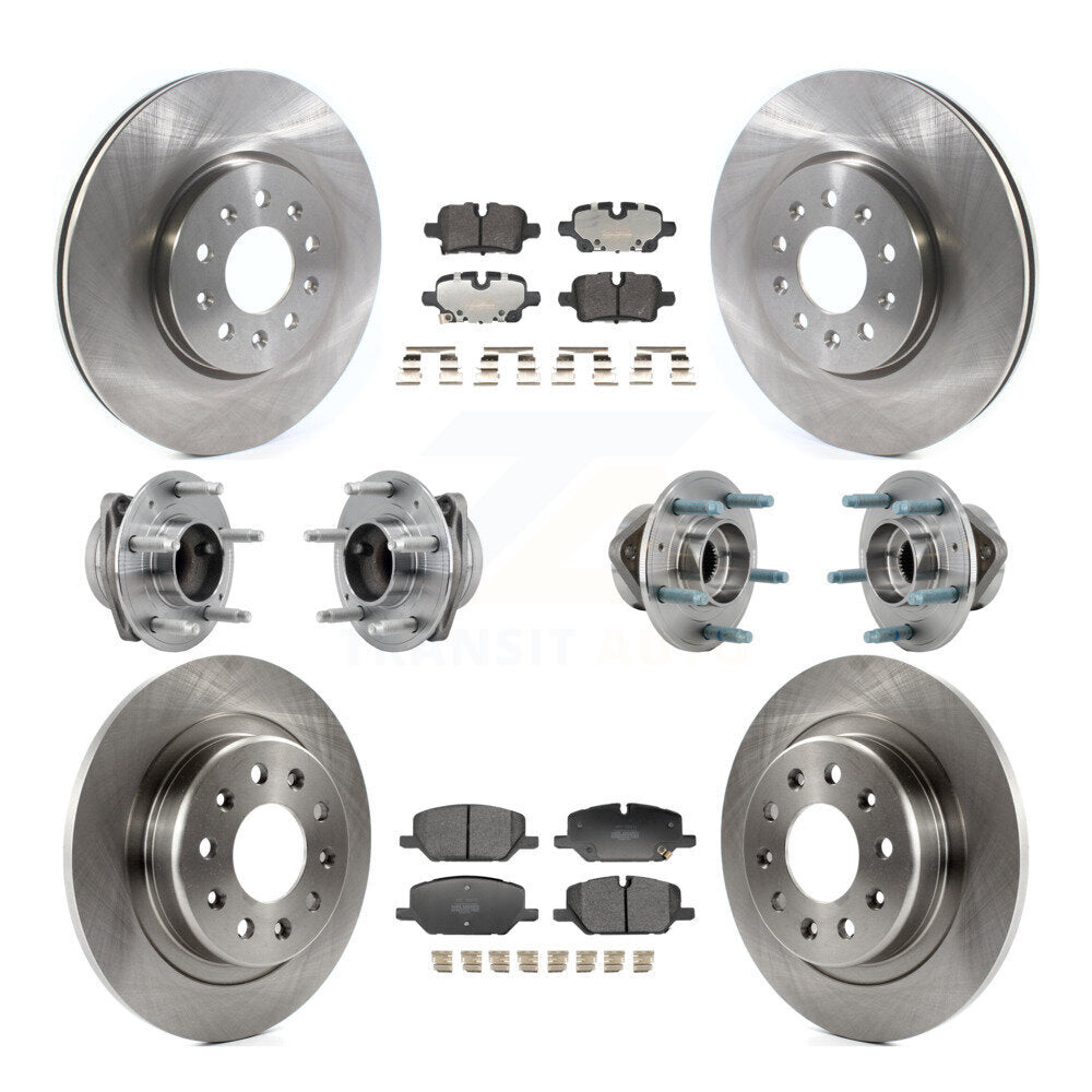 Hub Bearing Brake Rotor Pads Front Rear Kit (10Pc) For Chevrolet Equinox GMC FWD