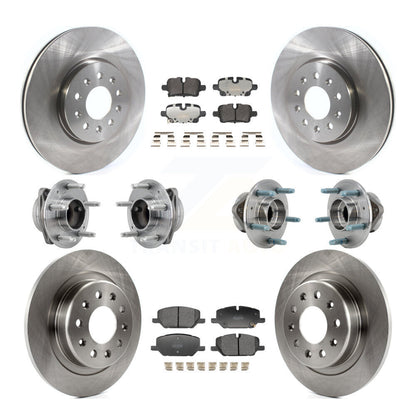 Hub Bearing Brake Rotor Pads Front Rear Kit (10Pc) For Chevrolet Equinox GMC FWD