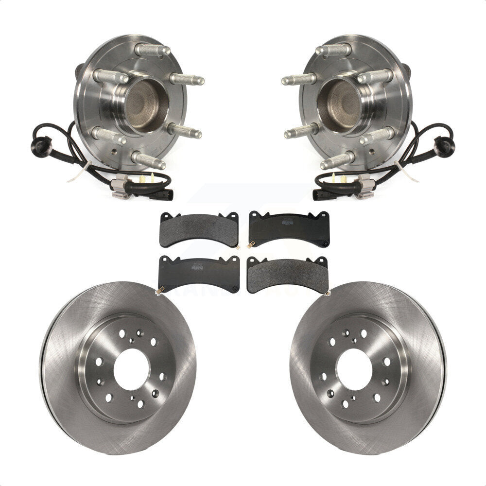 Hub Bearing Brake Rotor Pad Front Kit For GMC Sierra 1500 Chevrolet Silverado XL