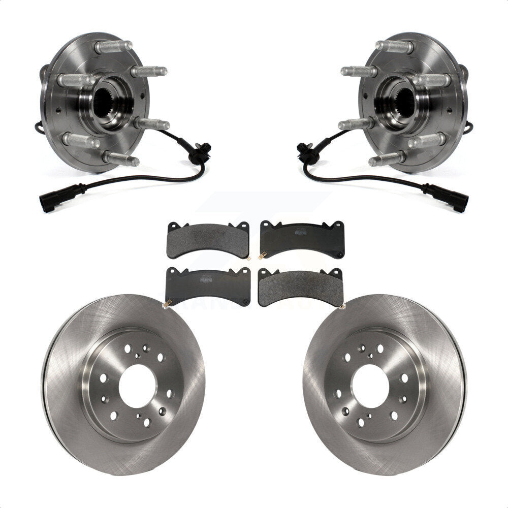 Hub Bearing Brake Rotor Pad Front Kit For GMC Sierra 1500 Chevrolet Silverado XL