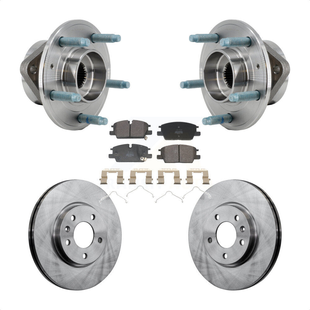 Hub Bearing Assembly Brake Rotor Pad Front Kit For Chevrolet Equinox GMC Terrain