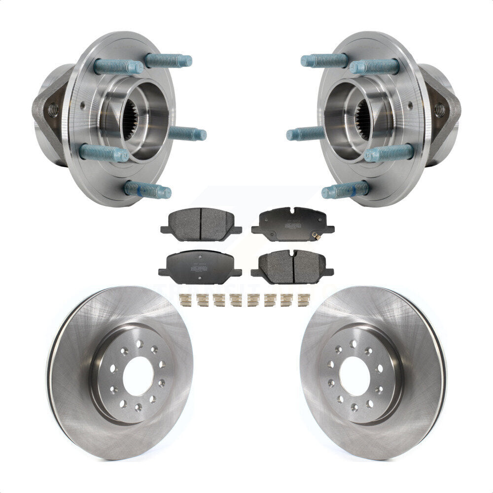 Hub Bearing Assembly Brake Rotor Pad Front Kit For Chevrolet Equinox GMC Terrain