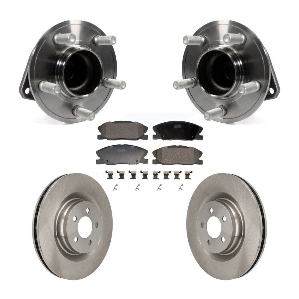 Hub Bearing Assembly Disc Brake Rotors And Pads Front Kit For Dodge Charger