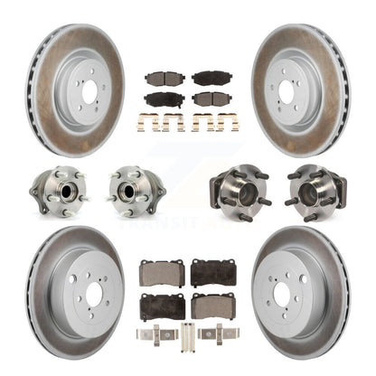 Hub Bearing Coat Brake Rotor Pads Front Rear Kit (10Pc) For 2017 Subaru BRZ Base