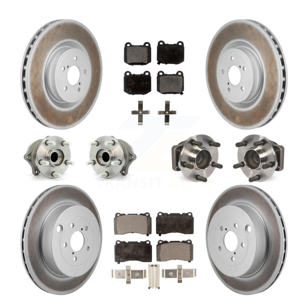 Hub Bearing Coat Brake Rotor Pads Front Rear Kit (10Pc) For Subaru BRZ Toyota 86