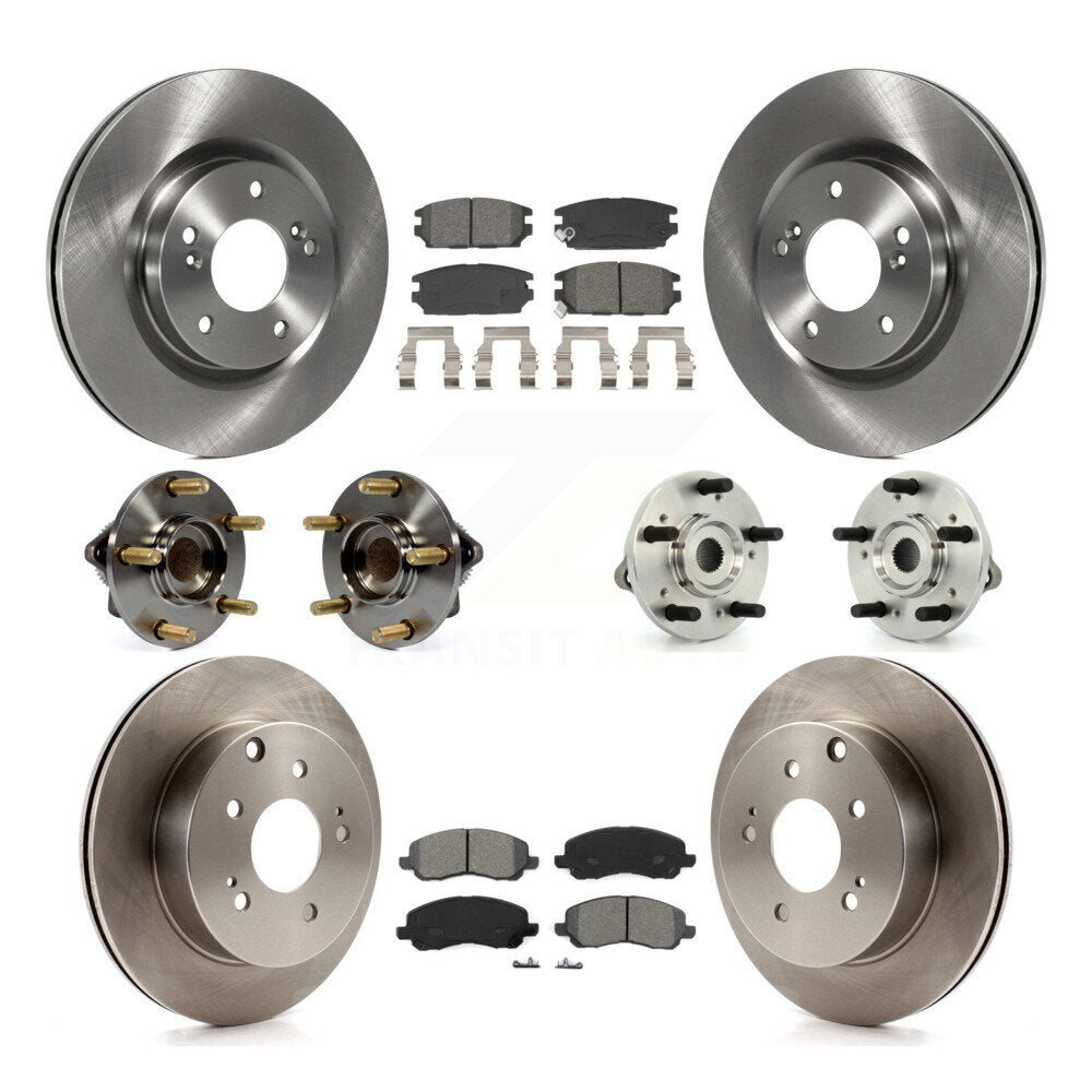Hub Bearing Brake Rotor Pads Front Rear Kit (10Pc) For Mitsubishi Eclipse Galant