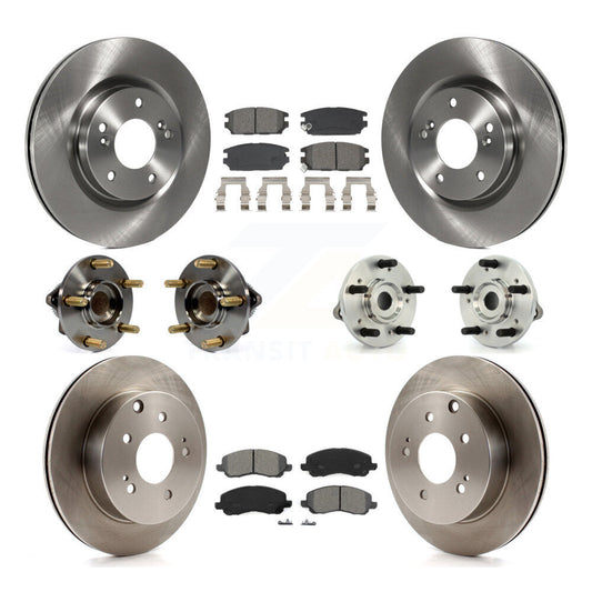 Hub Bearing Brake Rotor Pads Front Rear Kit (10Pc) For Mitsubishi Eclipse Galant