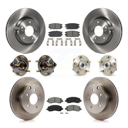 Hub Bearing Brake Rotor Pad Front Rear Kit (10Pc) For 06 Mitsubishi Eclipse 3.8L