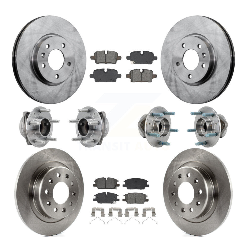 Hub Bearing Brake Rotor Pads Front Rear Kit (10Pc) For Chevrolet Equinox GMC FWD