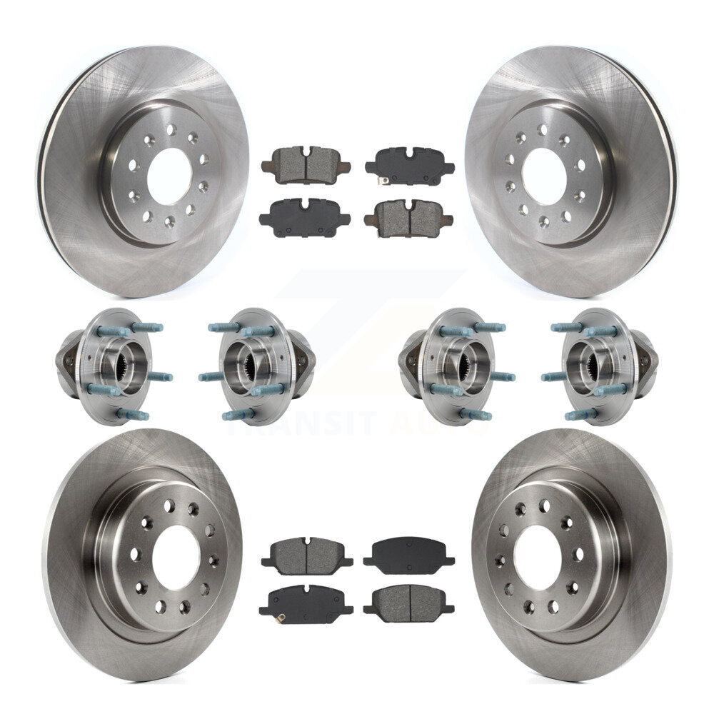 Hub Bearing Brake Rotor Pads Front Rear Kit (10Pc) For Chevrolet Equinox GMC 4WD