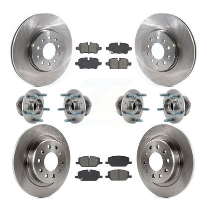 Hub Bearing Brake Rotor Pads Front Rear Kit (10Pc) For Chevrolet Equinox GMC 4WD