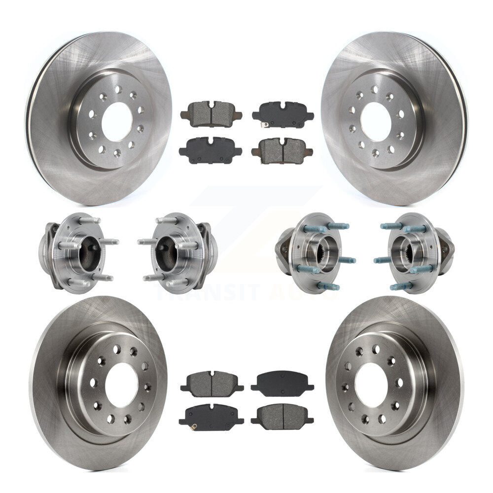 Hub Bearing Brake Rotor Pads Front Rear Kit (10Pc) For Chevrolet Equinox GMC FWD
