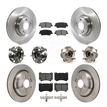 Hub Bearing Disc Brake Rotor & Pads Front Rear Kit (10Pc) For 2011 Hyundai Equus