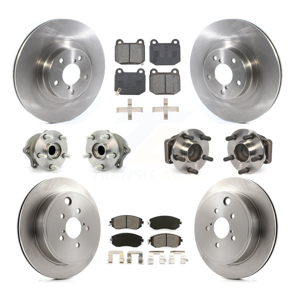 Hub Bearing Brake Rotor Pad Front Rear Kit (10Pc) For Subaru BRZ Limited/Premium
