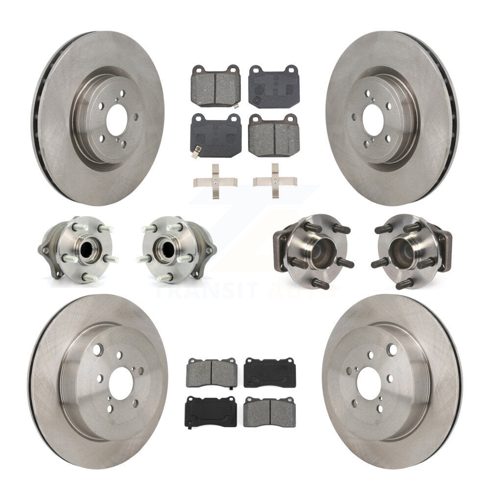 Hub Bearing Disc Brake Rotor Pads Front Rear Kit (10Pc) For Subaru BRZ Toyota 86