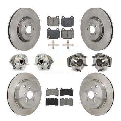 Hub Bearing Disc Brake Rotor Pads Front Rear Kit (10Pc) For Subaru BRZ Toyota 86
